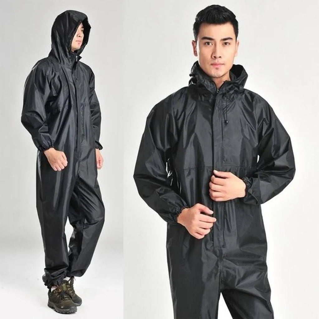 Men's Waterproof Rain Suit - Black, Full Body - view 5