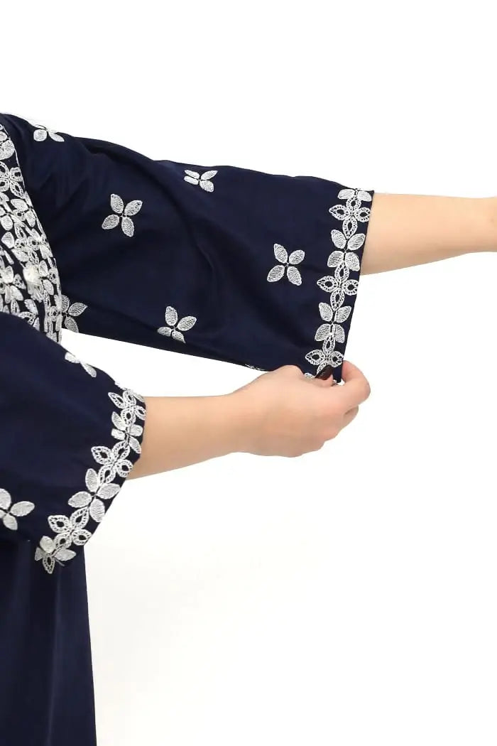 Stunning Women's Stitched Embroidered Linen Suit - 3 Pcs Set in Blue