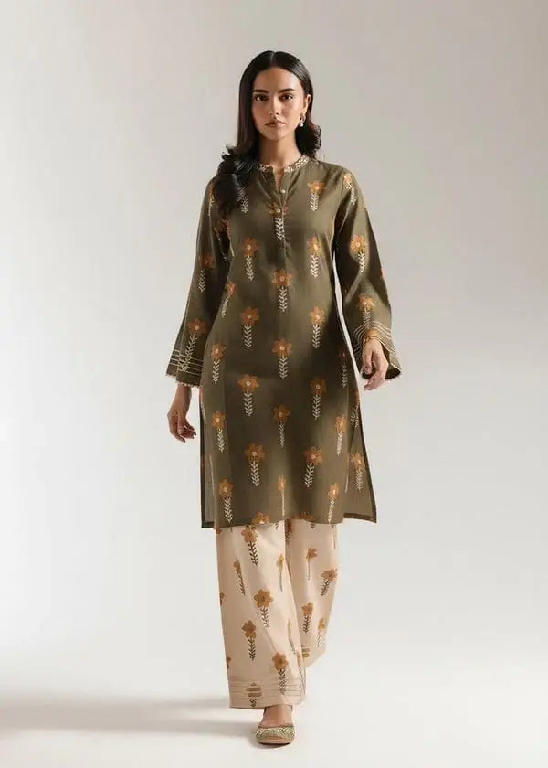 Green Printed Lawn Suit - 2-Piece Stitched - view 3