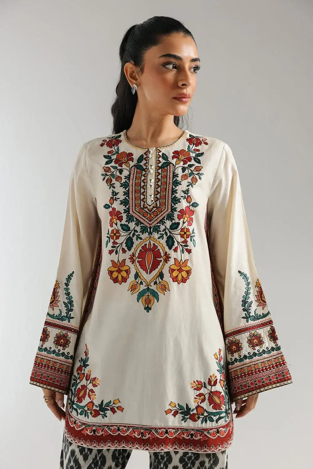 Stylish Women's Printed Shirt and Trouser Set - 2 Pcs