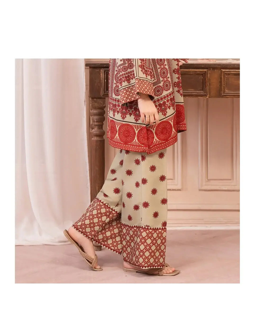 Stylish Printed Shirt and Trouser Set - 2 Pcs