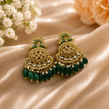 Flash Design Gold Plated Artificial Stones Earrings (Design 4)