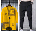 Men's Graphic Track Suit - Yellow Micro Interlock