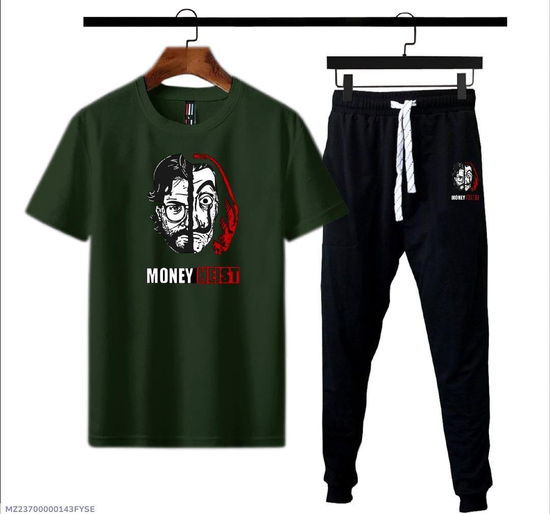Men's Micro Interlock Track Suit - Green, 2 Piece Summer - view 4