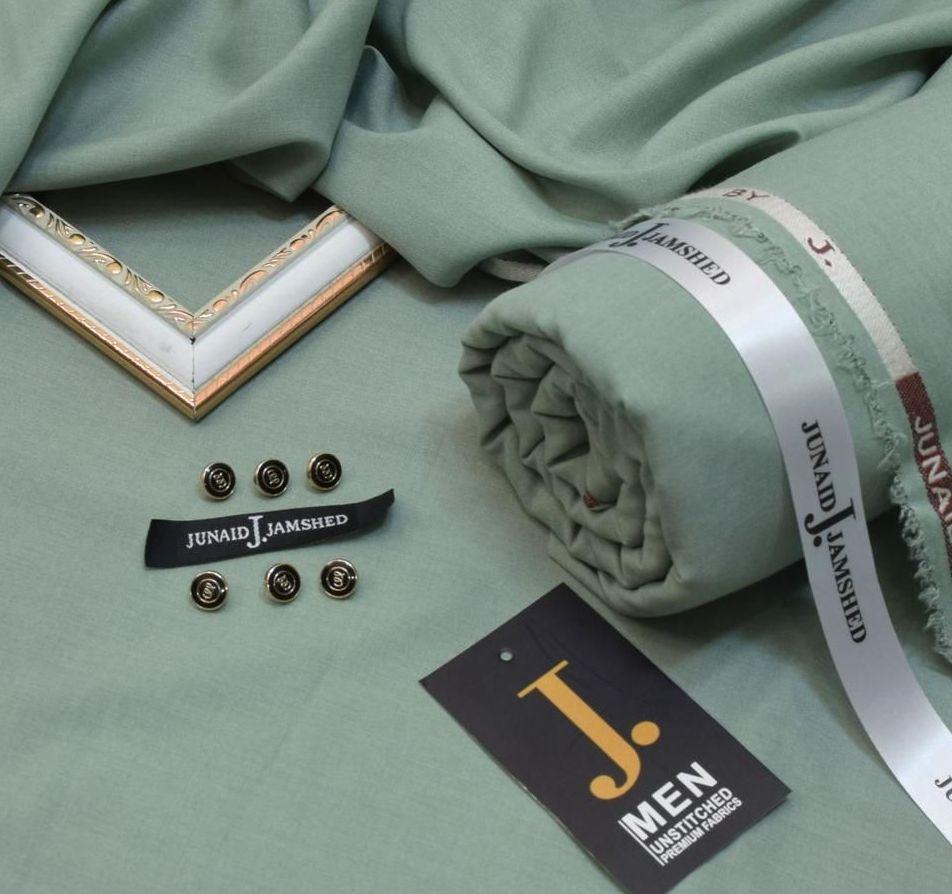 Men's Unstitched Wool Suit - Sea Green, 4 Meter Plain