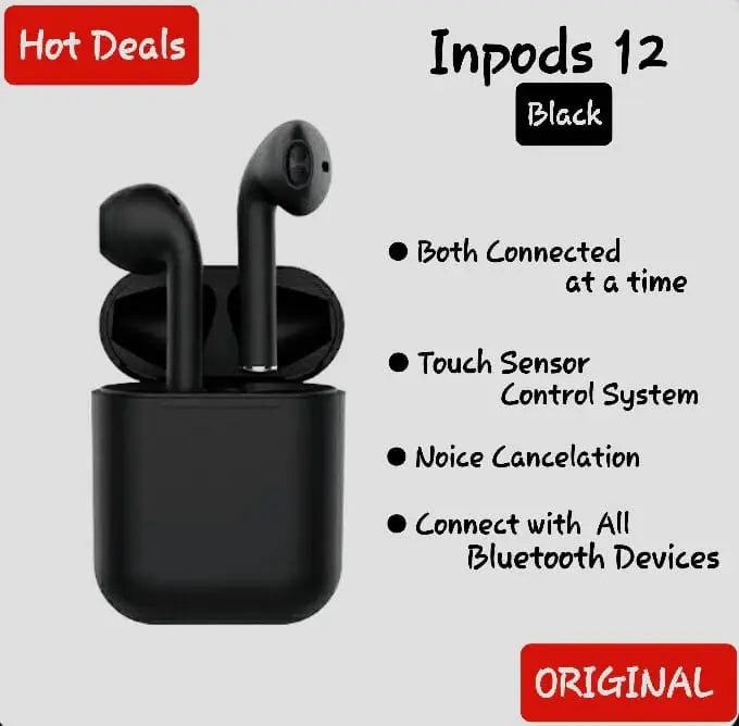 i12 TWS Wireless Earbuds | Bluetooth Earphones with Charging Case | Touch Control | HD Stereo Sound (Design 2) - view 4