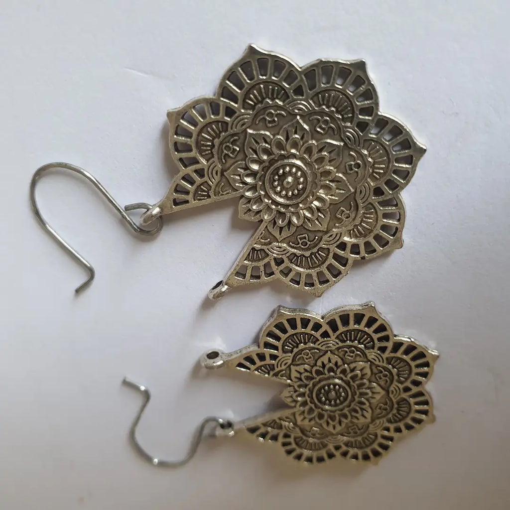 Funky Silver Plated Resin Earrings - view 2