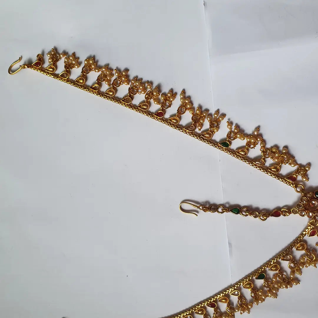 Noratan Design Gold Plated Kundan Matha Patti (Design 2) - view 4