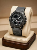 Men's Digital Analog Sports Watch - Black Dial, Water Resistant