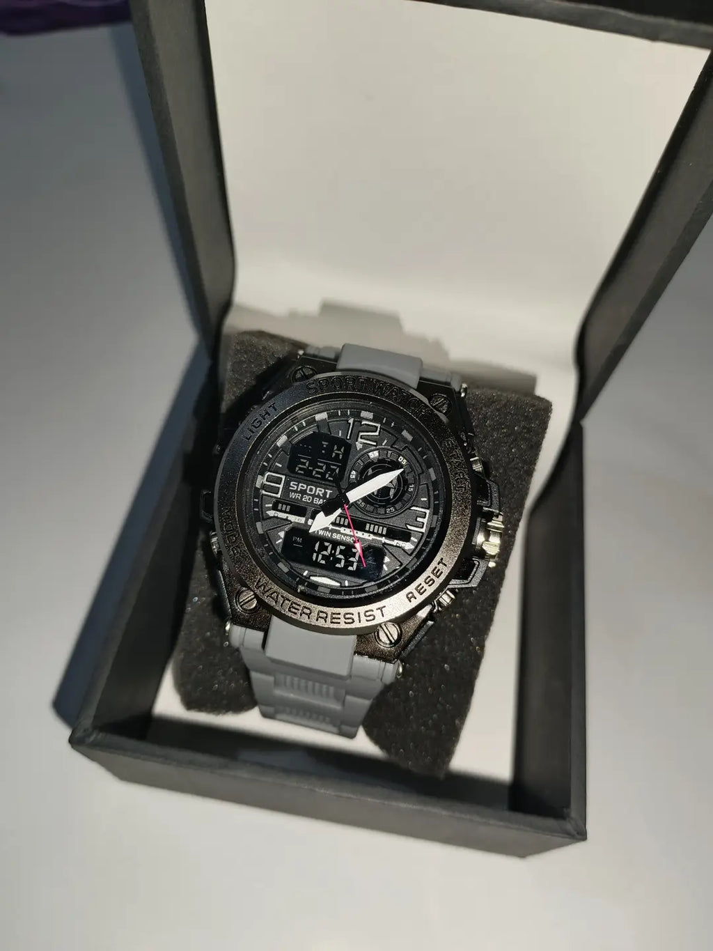 Men's Digital Analog Sports Watch - Black Dial, Water Resistant - view 3