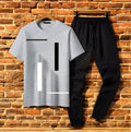 Men's Jersey Printed Track Suit - Grey, 2 Piece
