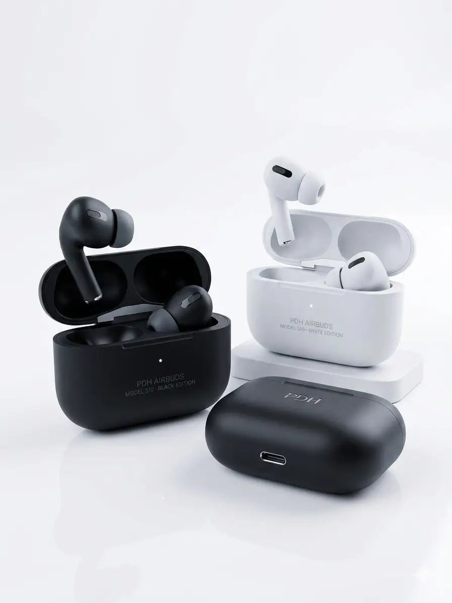 Black Long-Lasting Battery With Fast Charge 2 Earbuds (Design 2) - view 2