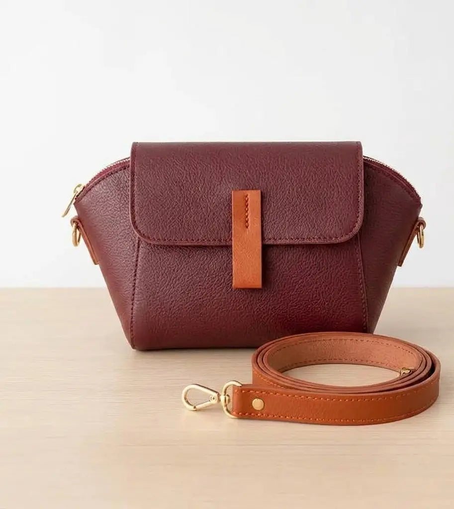 Girl's Faux Leather Textured Envelope Clutch - view 2