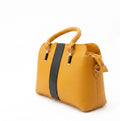 Studded Faux Leather Tote Bag - Yellow, Maroon or Brown