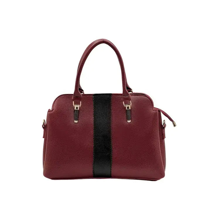 Studded Faux Leather Tote Bag - Yellow, Maroon or Brown - view 4