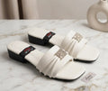 Women's Synthetic Leather Fancy Flats - White
