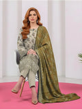 Off-White Printed Khaddar Suit - 3-Piece Unstitched