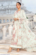 White Embroidered Lawn Suit - 3-Piece Unstitched