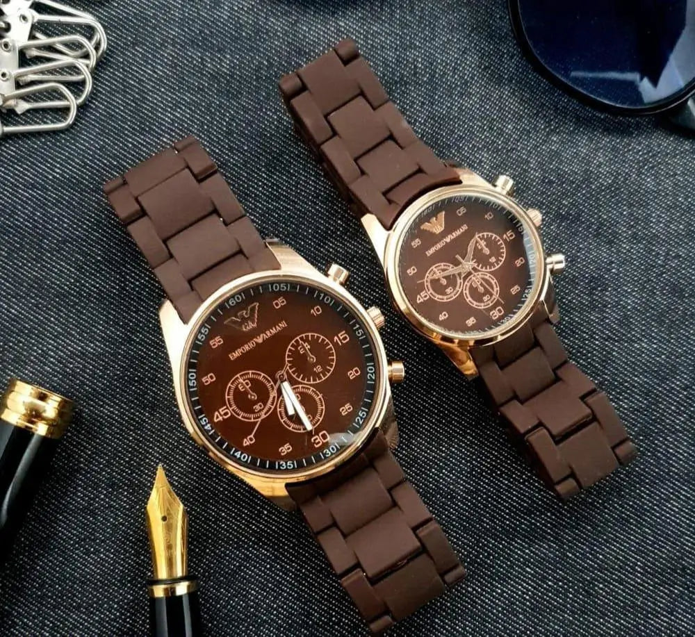 Unisex Chronograph Couple Watch Set - Carbon Fiber, 4 Colours - view 3