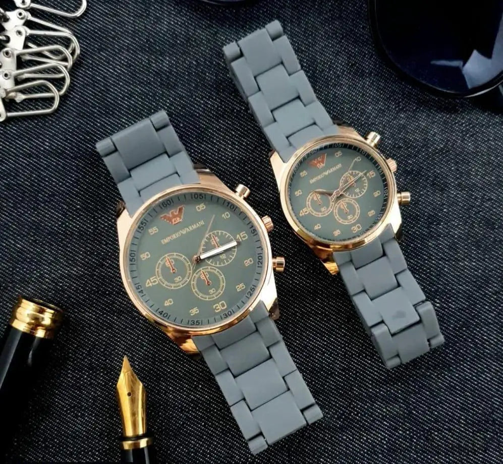 Unisex Chronograph Couple Watch Set - Carbon Fiber, 4 Colours - view 4