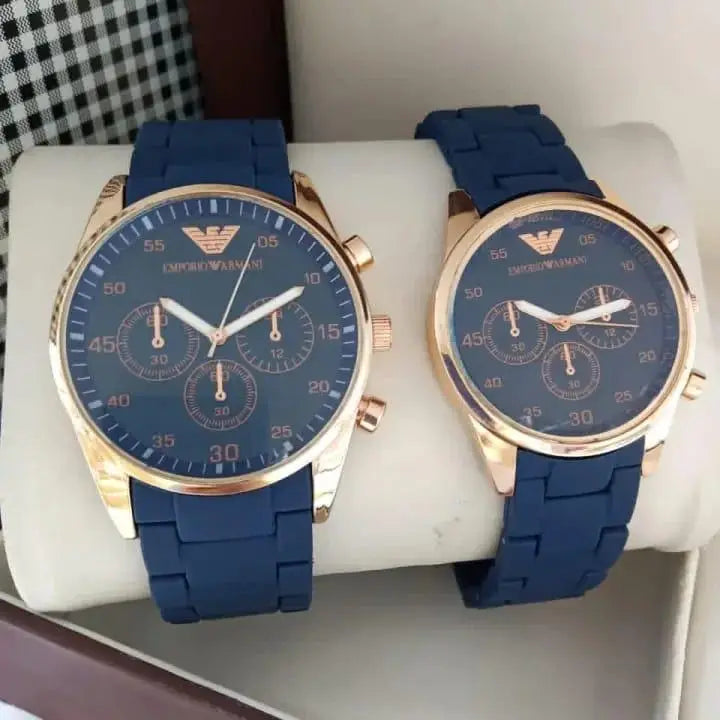 Unisex Chronograph Couple Watch Set - Carbon Fiber, 4 Colours - view 5