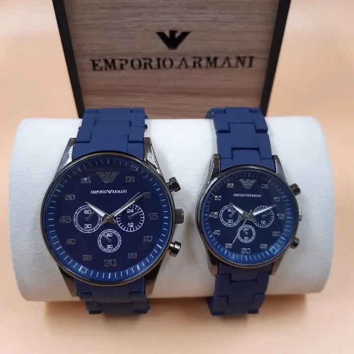 Unisex Chronograph Couple Watch Set - Carbon Fiber, 4 Colours - view 6