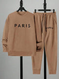 Men's Dri-Fit Printed Track Suit - Brown, Unisex
