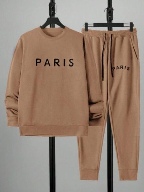 Men's Dri-Fit Printed Track Suit - Brown, Unisex