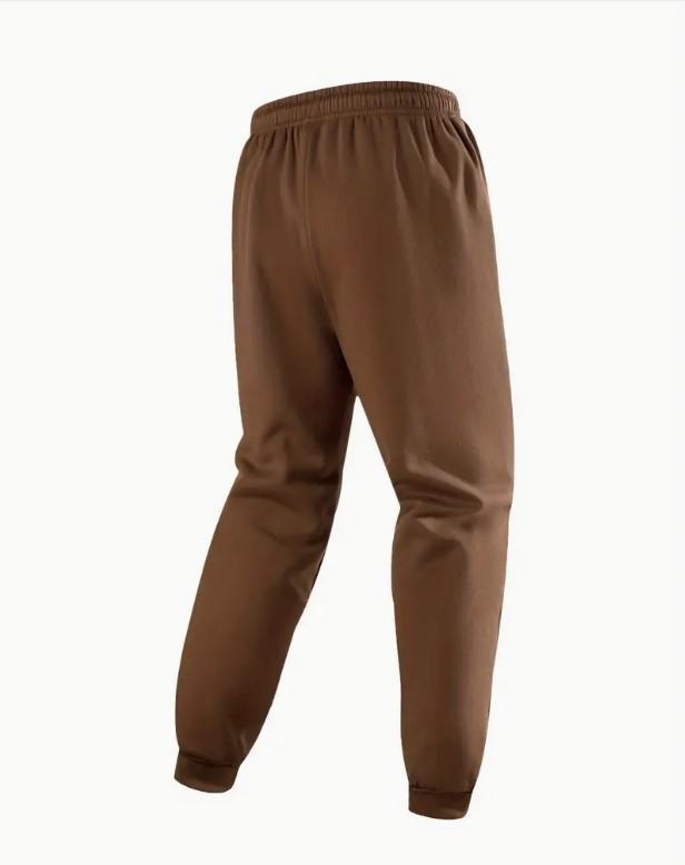Men's Fleece Zip Tracksuit - Brown, Ban Collar, S to 2XL