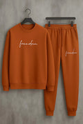 Men's Dri-Fit Printed Track Suit - Brown, 2 Piece