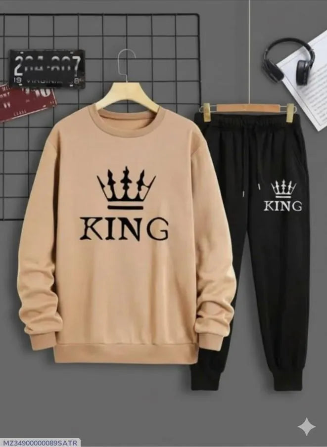 Men's Dri-Fit Printed Track Suit - Brown Crown Graphic - view 6