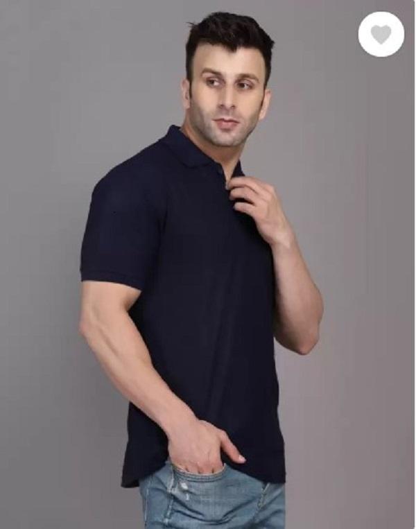 Men's Slim Fit Cotton Polo Shirt - Black, 180 GSM - view 2