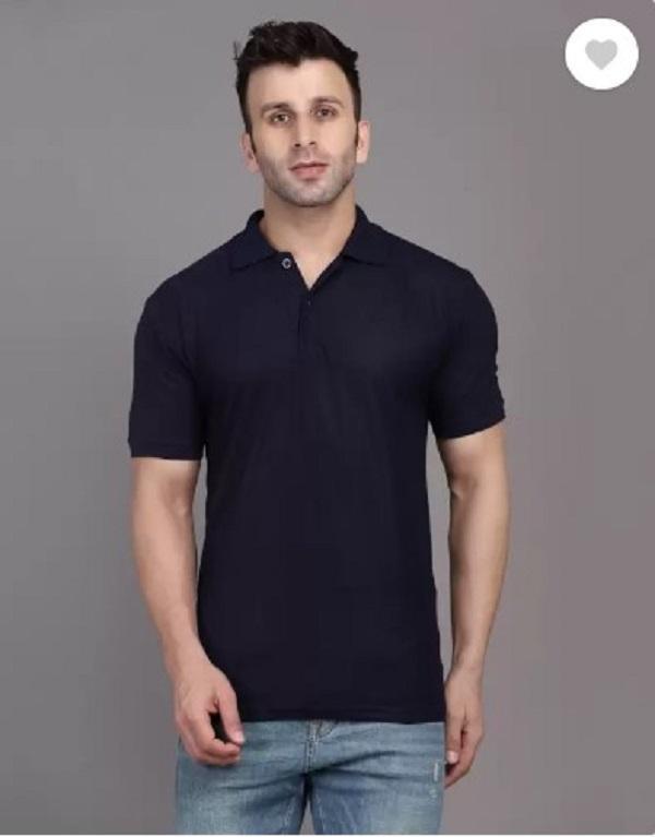 Men's Slim Fit Cotton Polo Shirt - Black, 180 GSM - view 4