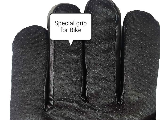Men's Rexine Winter Gloves - Black, 1 Pair