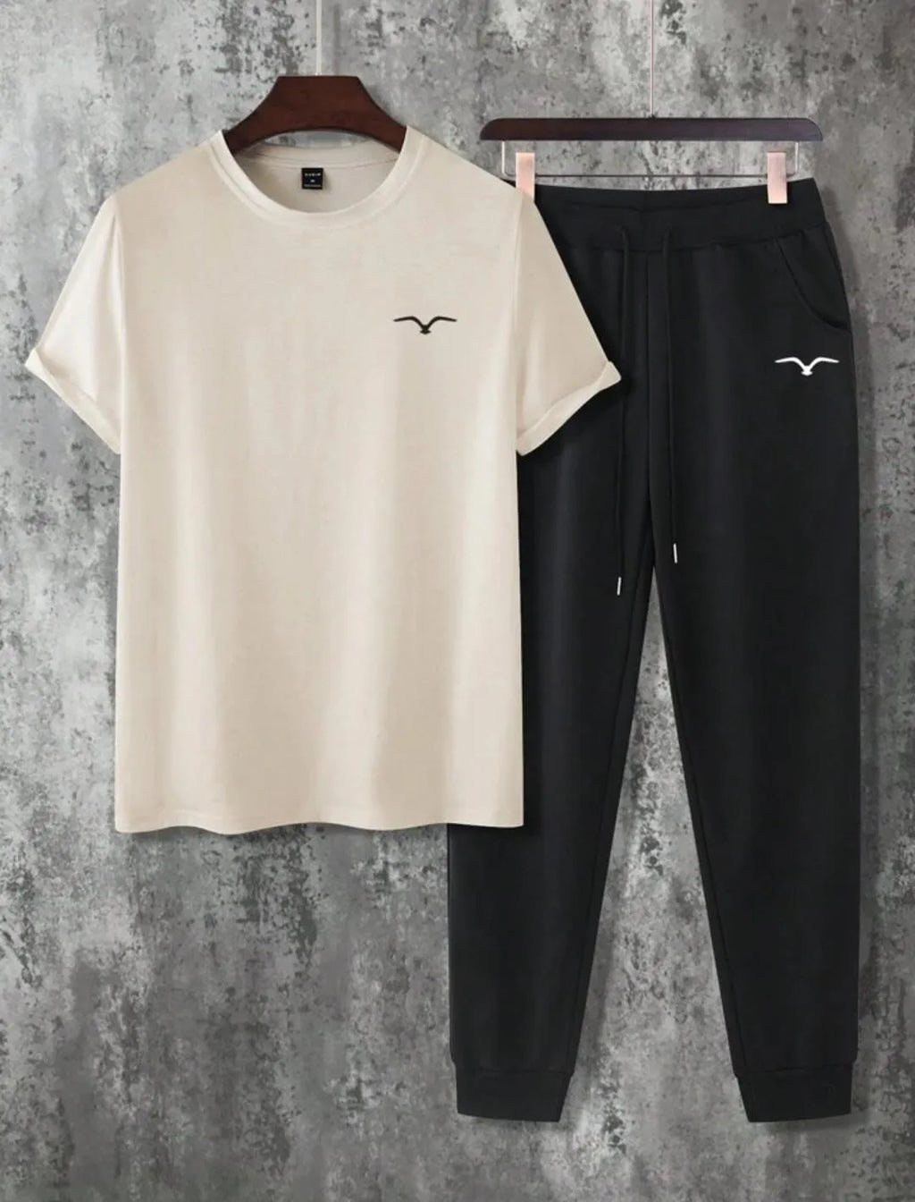 Men's Printed Track Suit - Mustard & Black, 3 Piece