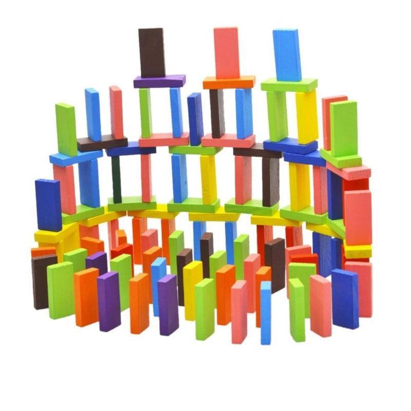 Wooden Dominos Set for Kids Color Matching & Learning - view 2