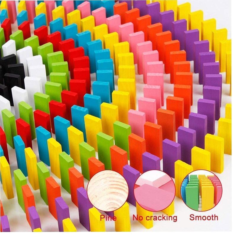 Wooden Dominos Set for Kids Color Matching & Learning - view 3