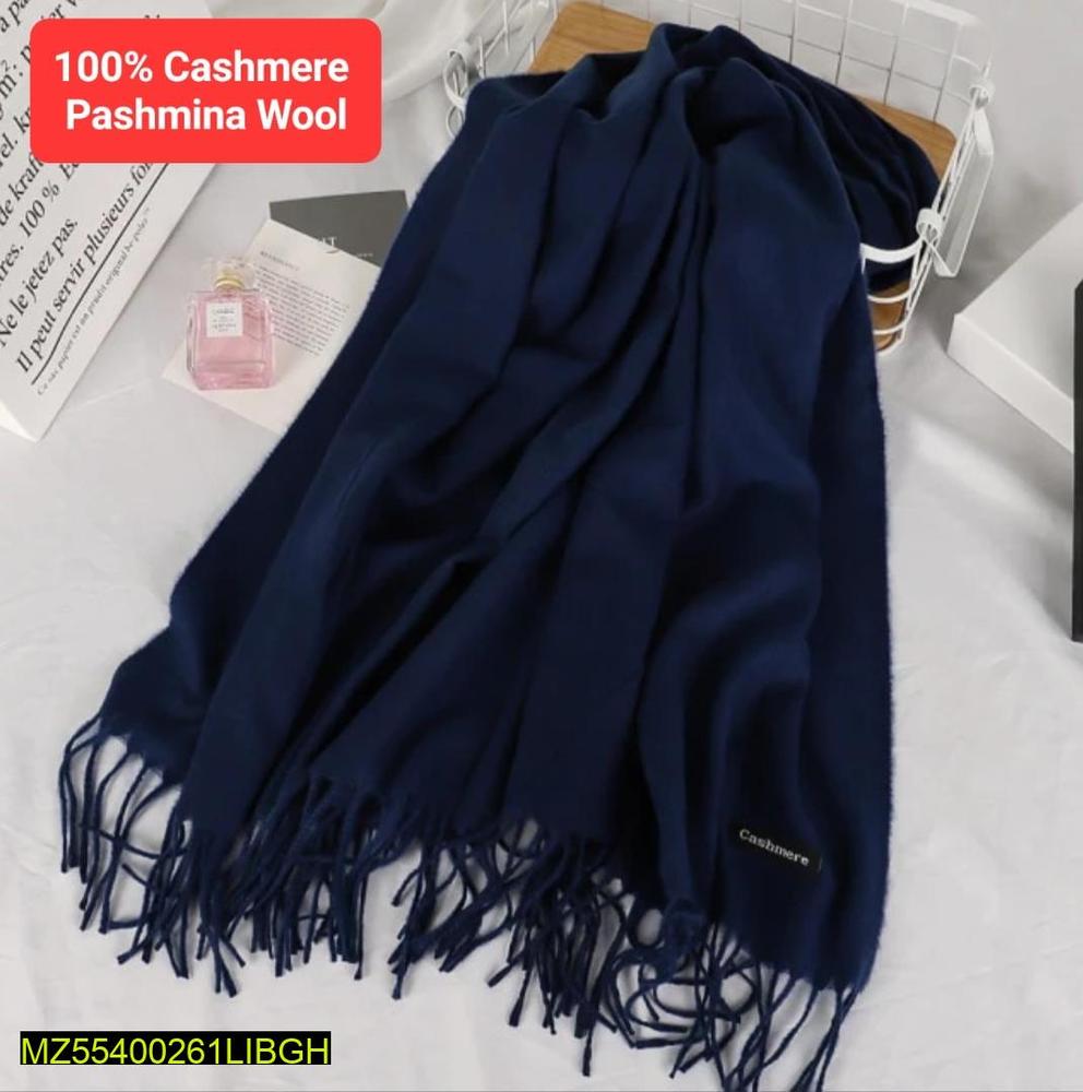 Women's Cashmere Shawl - Navy Blue, 68 x 31 cm