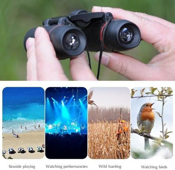 Kids Binoculars - Black Rubber, Ages 1-12, Outdoor Adventure