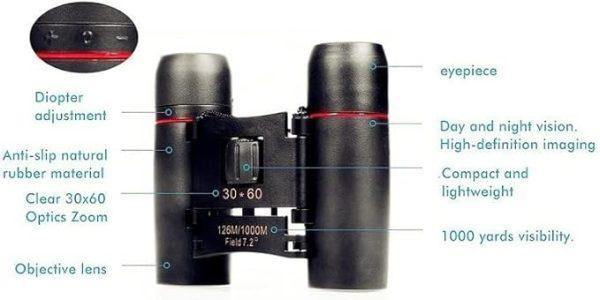 Kids Binoculars - Black Rubber, Ages 1-12, Outdoor Adventure - view 2