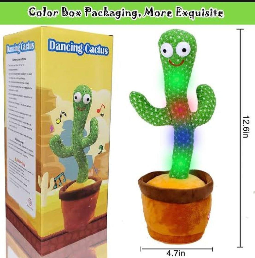 Dancing Talking Cactus Toy - Green Plush, Repeats Your Voice - view 2