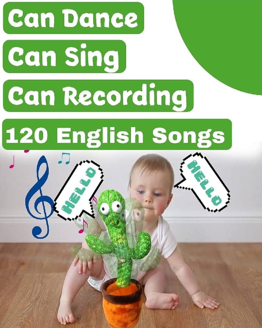 Dancing Talking Cactus Toy - Green Plush, Repeats Your Voice - view 3