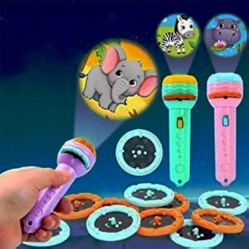 HD Projection Flashlight for Kids 90° Rotating Animal Patterns - view 6
