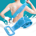 Double-Sided Silicone Body Scrubber - Blue Shower Exfoliator