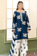 Blue Embroidered Lawn Suit - 3-Piece Unstitched