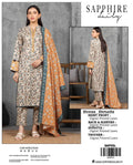 Green Printed Lawn Suit - 3-Piece Unstitched with Lawn Dupatta (Design 1)