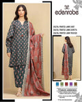 Green Printed Lawn Suit - 3-Piece Unstitched with Lawn Dupatta (Design 2)