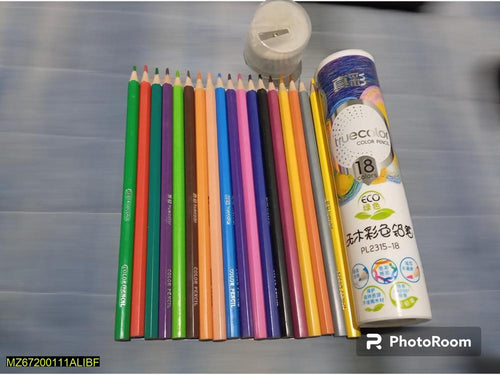 18 Color Pencils with Sharpener Set - view 2