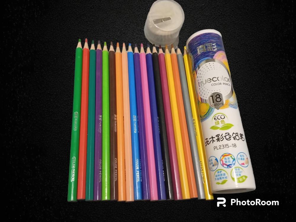 18 Color Pencils with Sharpener Set - view 4