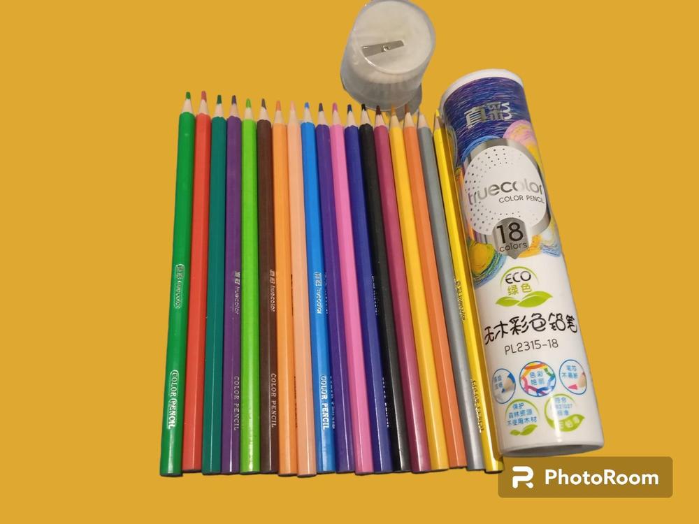 18 Color Pencils with Sharpener Set - view 5